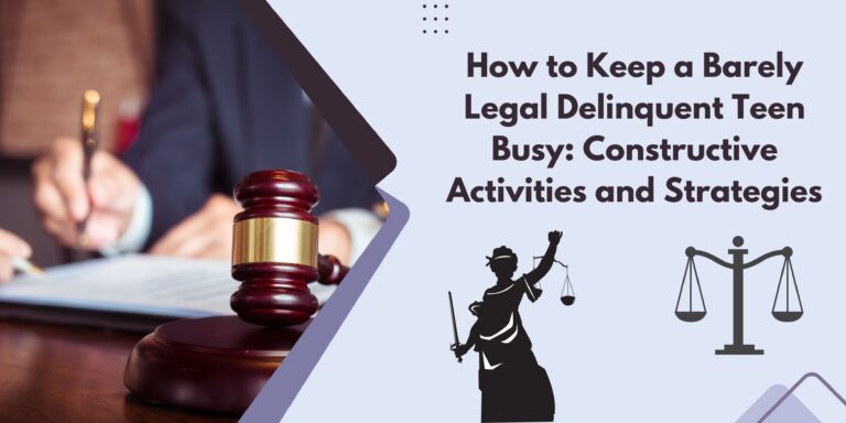How to Keep a Barely Legal Delinquent Teen Busy: Constructive Activities and Strategies